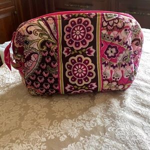 Vera Bradley makeup bag with plastic lining
